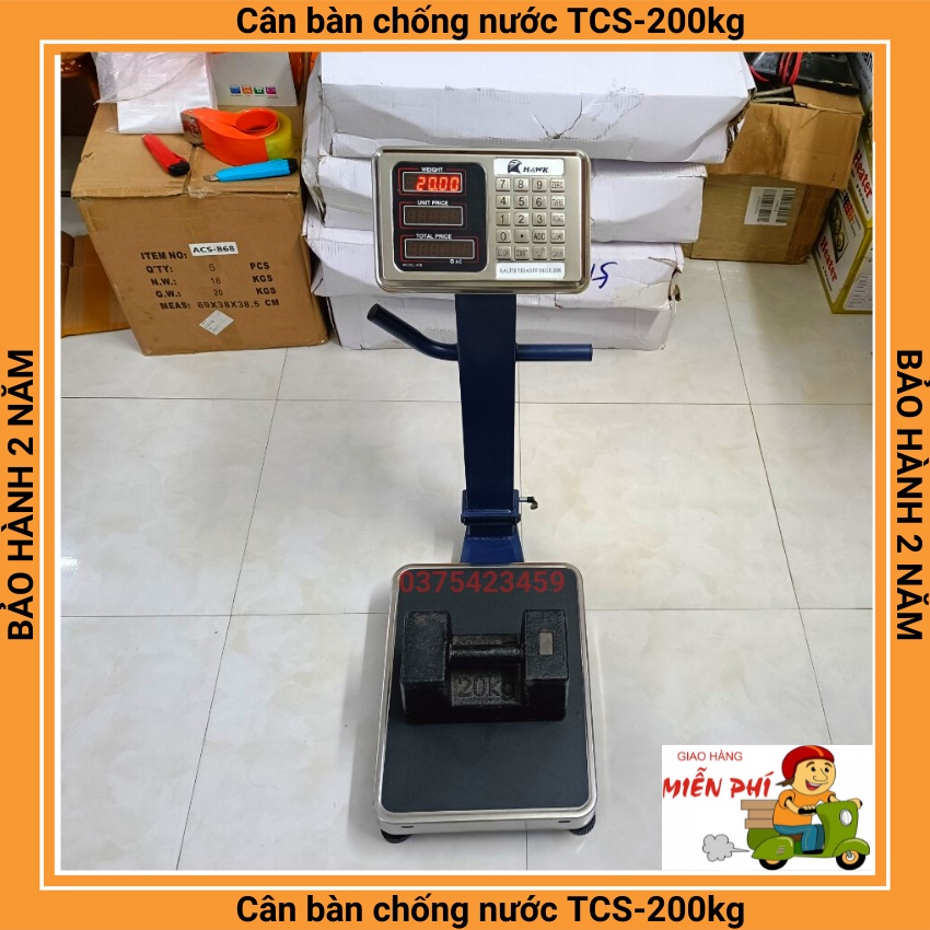 cân bàn điện tử tính tiền chống nước HAWK - 200kg cực kỳ chắc chắn dùng cho cân hải sản ( bảo hành 2 năm )