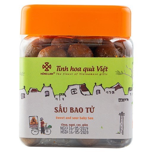 Ô Mai (Xí Muội) Sấu Bao Tử Hồng Lam Vị Chua Cay Giòn Hộp, gói (100g, 200g, 300g, 500g)