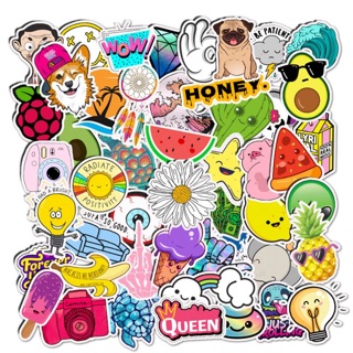 10 Sticker kawaii dán vali, laptop, nón bảo hiểm dễ thương