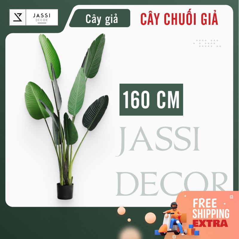 Cây chuối cảnh giả trang trí 1m6