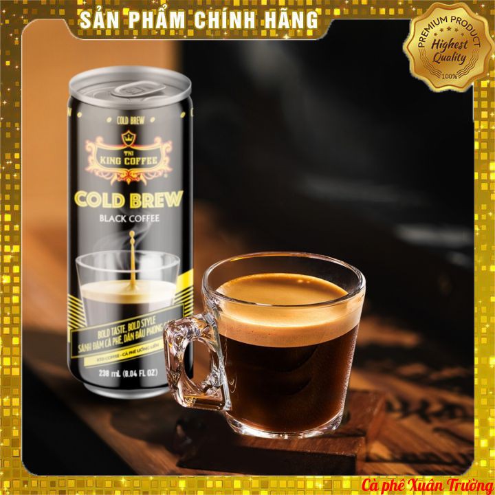 Cà Phê Uống Liền KING COFFEE Espresso Coldbrew- Lon 238ml