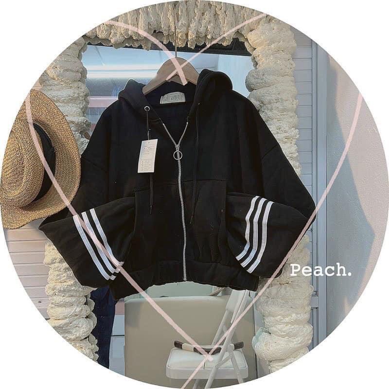Áo Khoác Hoodie Croptop Tay Phồng Form Rộng Cánh Dơi,Form Thụng Unisex