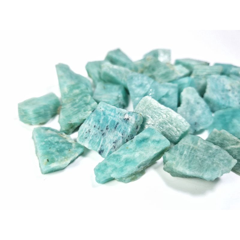 Đá thô tự nhiên Amazonite có 2 kích cỡ dùng thanh tẩy bài, làm handmade, sưu tầm...