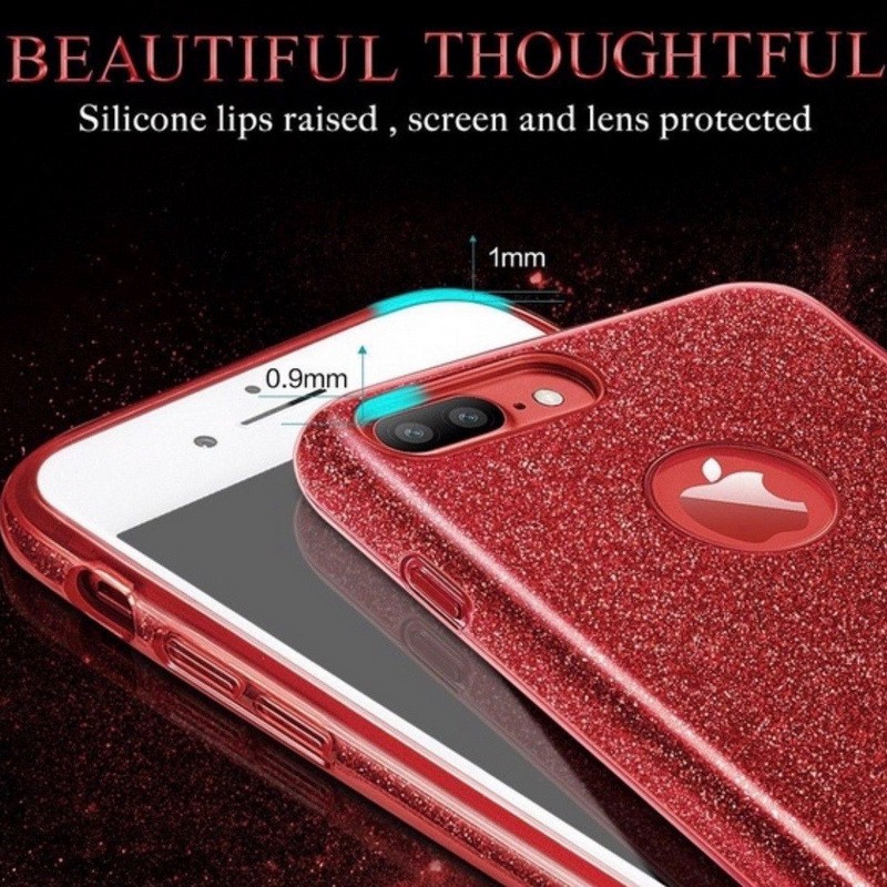 Ốp lưng điện thoại ốp lưng cứng pha lê lấp lánh 3 trong 1 PC / TPU 3 sáng bóng sang trọng cho iPhone 12 pro max 12 mini