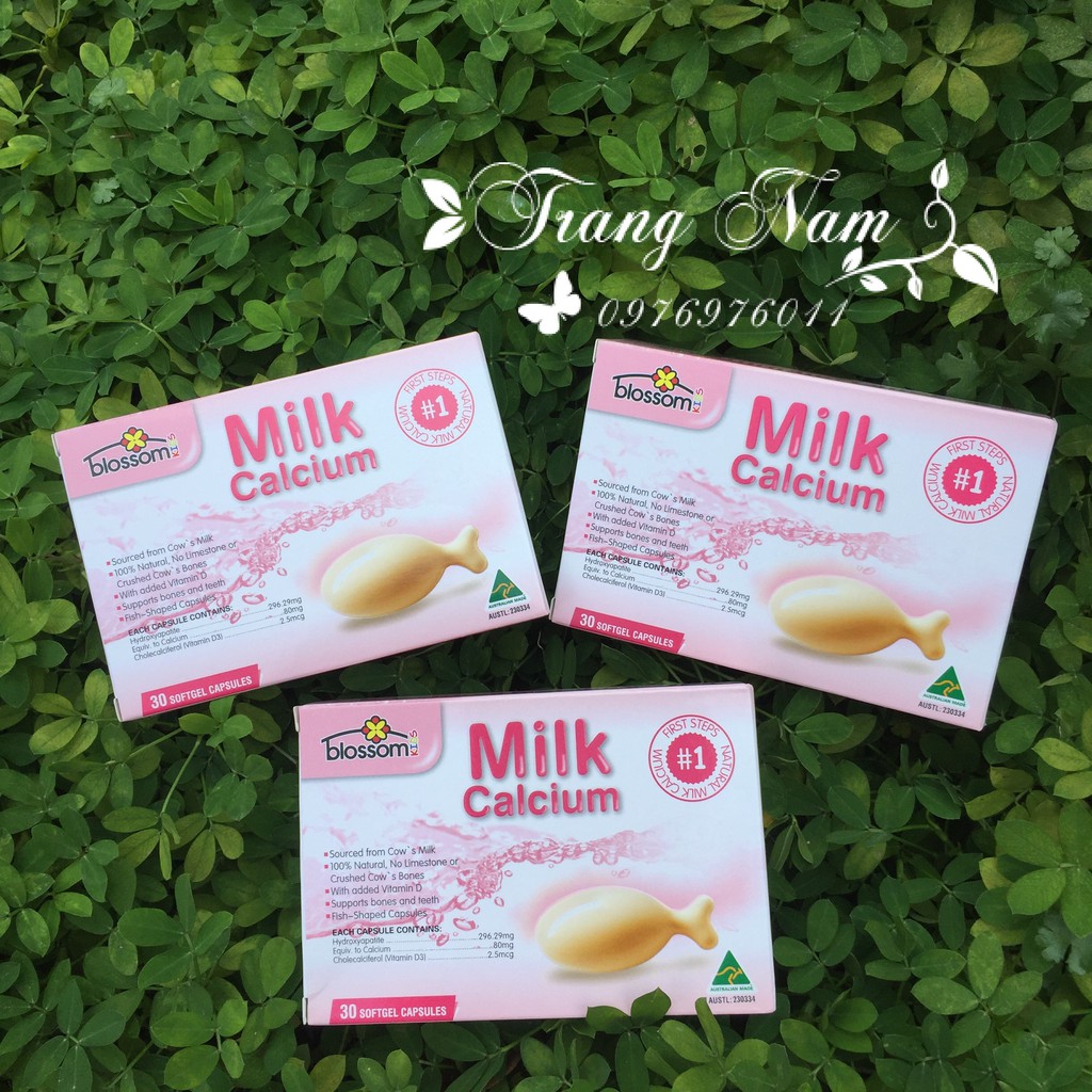 Canxi sữa Blossom Milk Canxi 30 viên/ 90 viên của Úc