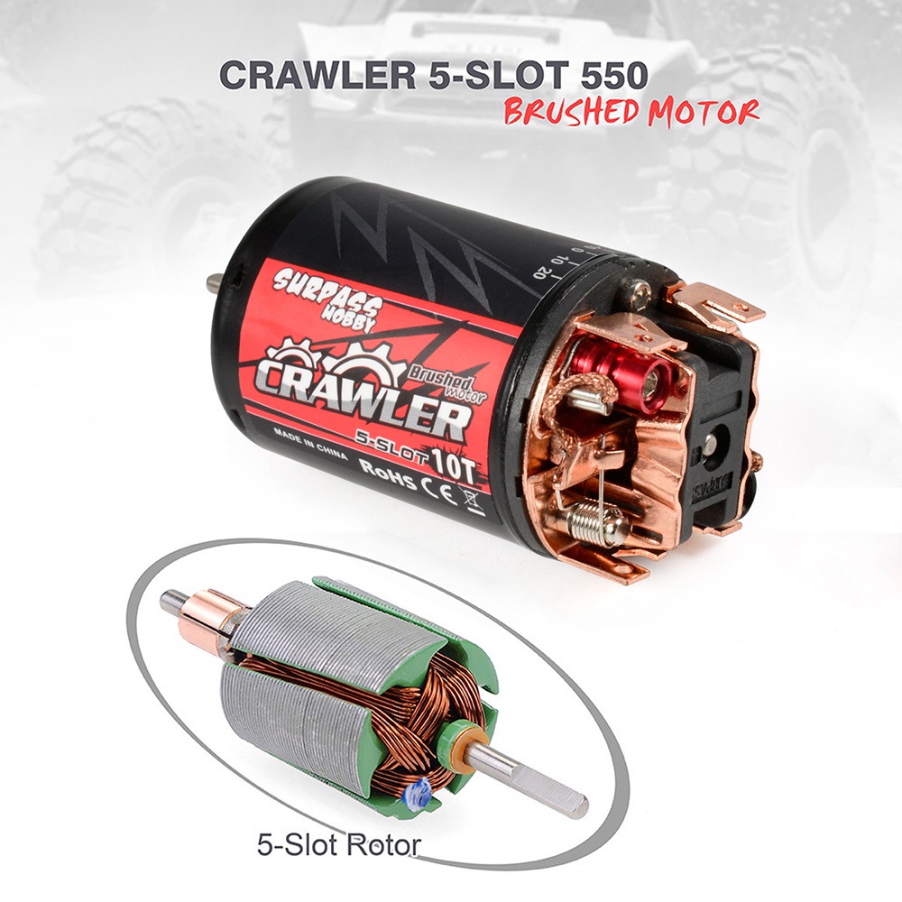 Động Cơ Không Thấm Nước 5 Khe 550 20T 16T 12T 10T Cho Xe Tải tamiya Kyosho TRAXXAS WLtoys 1/10