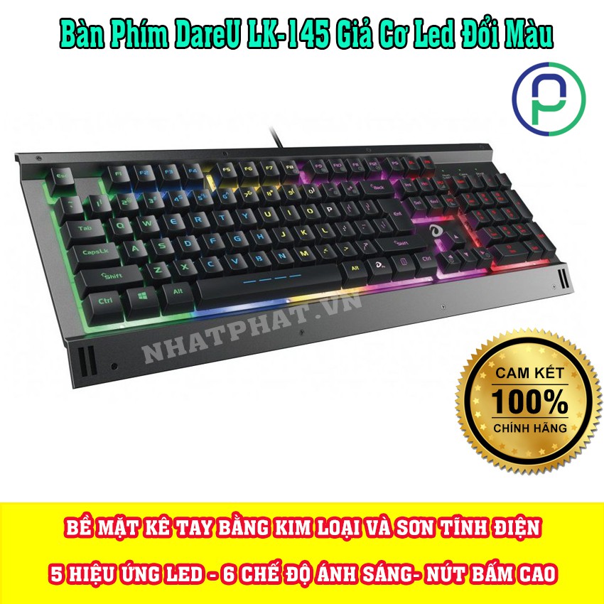 Bàn Phím Cơ dareu ek169 104 key chuyên game và phím giả cơ dareu lk 145 led đổi màu | BigBuy360 - bigbuy360.vn