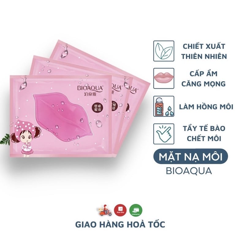 Mặt nạ môi BioAQua - Dưỡng, làm mềm, cấp ẩm, giảm khô môi hiệu quả