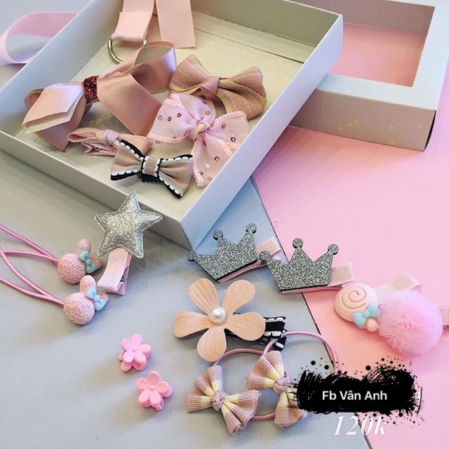 Set kẹp tóc cho bé gái