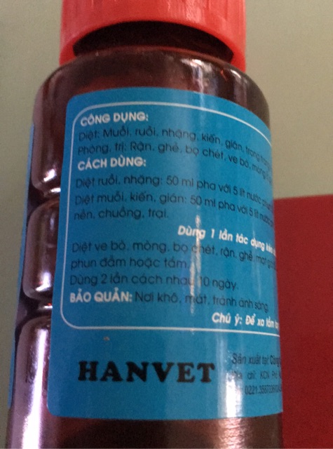 HANTOX 200 50ml - Pha nước loại trừ Ruồi, Muỗi, Ve, Bọ Chét , Mạt Gà