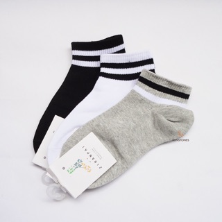 TẤT CỔ SỌC ĐEN TRẮNG HÀN QUỐC