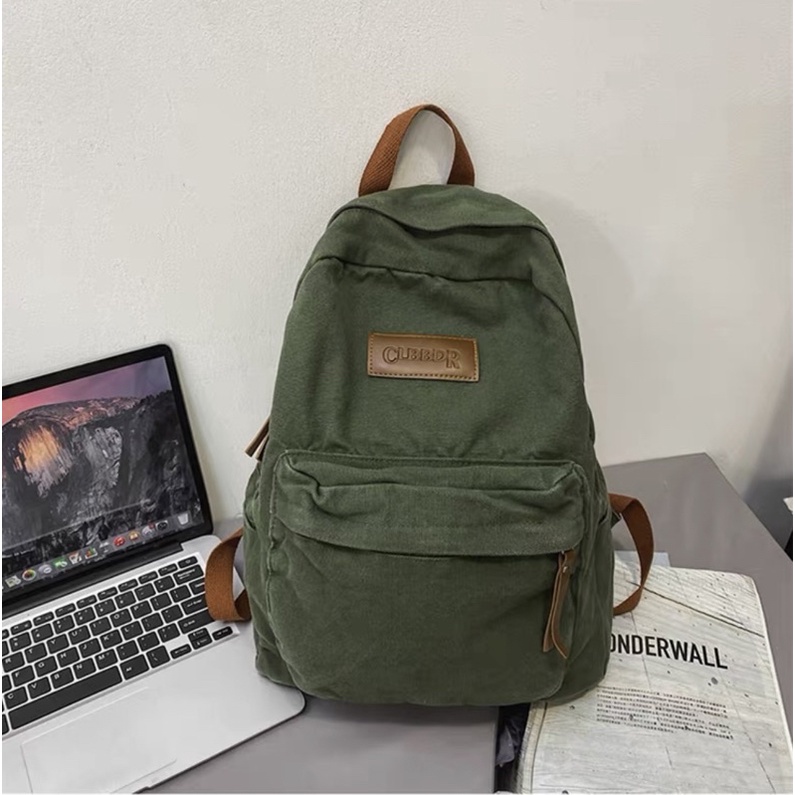 Balo kaki logo da phong cách cổ điển/ kích thước rộng rãi cho nam và nữ