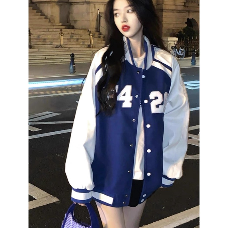 Áo khoác bomber nữ, nỉ form rộng, hình số, mặc đi chơi (ảnh thật) | BigBuy360 - bigbuy360.vn