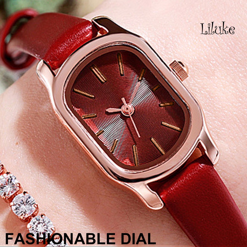 Đồng Hồ Đeo Tay Mặt Vuông Nhỏ Phong Cách Retro Dành Cho Nữ