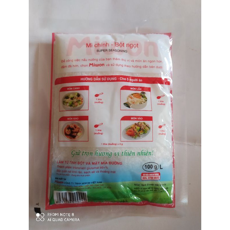 MÌ CHÍNH _BỘT NGỌT MIWON GÓI 100G