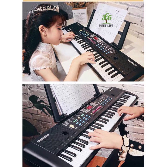 Đàn Piano Điện Tử 61 Phím Kèm mic và sạc Cho Bé - Kèm video HDSD