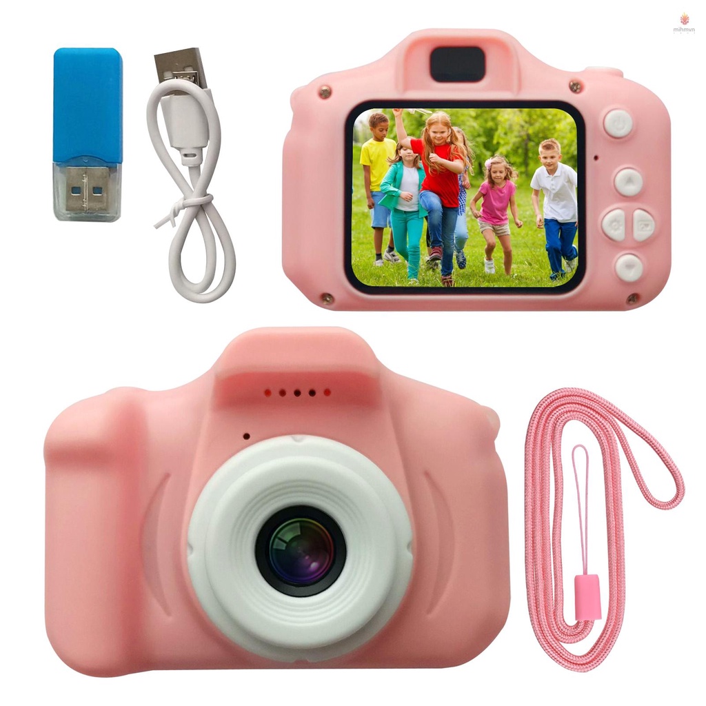 Máy ảnh kỹ thuật số dễ thương hỗ trợ thẻ TF 1.9 inch 32G có thể sạc lại cho trẻ em
