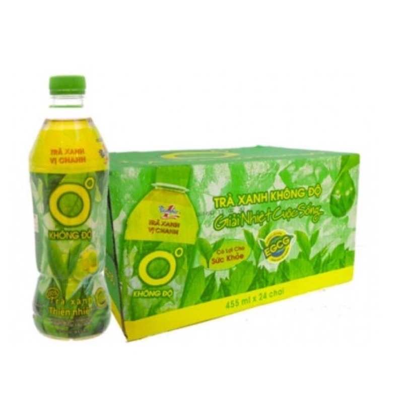 TRÀ XANH KO ĐỘ 455ML (24 chai)