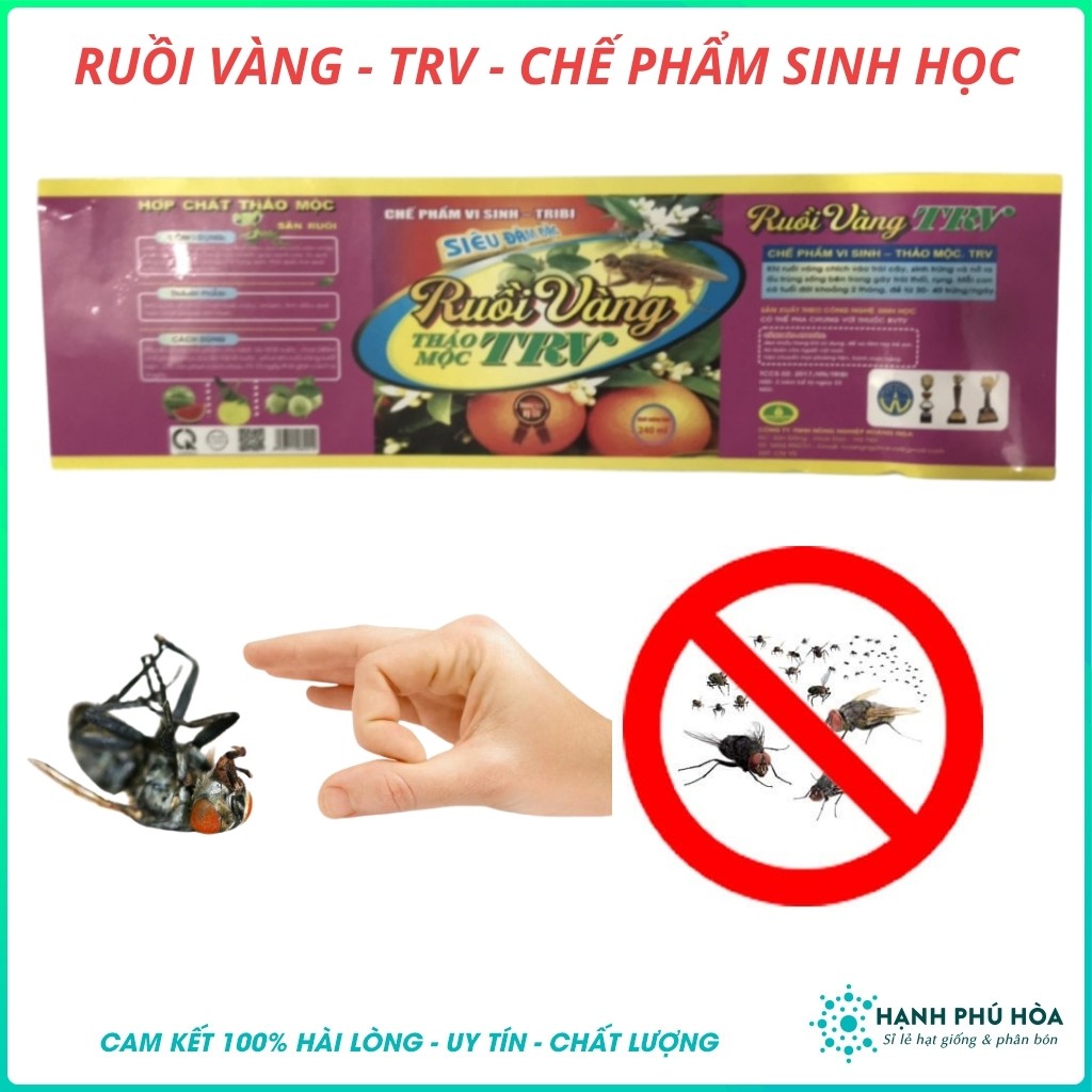 Chế Phẩm Sinh Học Ruồi Vàng - TRV 50ml - Hợp Chất Thảo Mộc-Siêu Đậm Đặc Ruồi Vàng, Săn Ruồi Vàng, Xua đuổi Ruồi Vàng