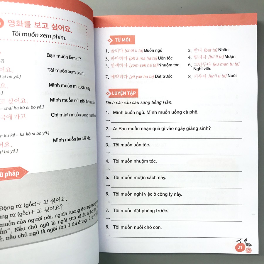 Sách 15 phút tự học tiếng Hàn mỗi ngày + Tặng Sổ tay