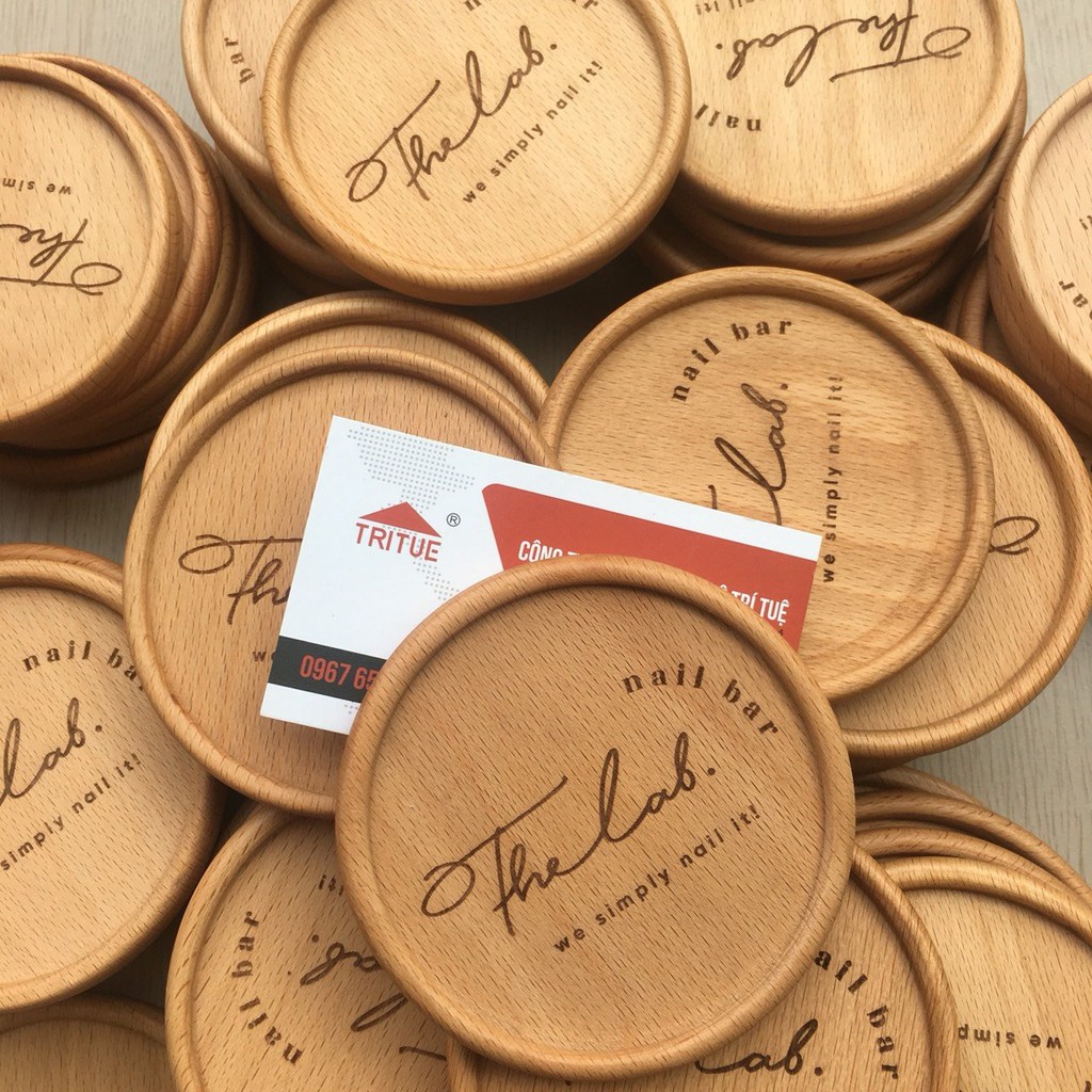 Xưởng bán lót ly gỗ , lót cốc gỗ cách nhiệt và nhận in khắc logo theo yêu cầu mọi số lượng