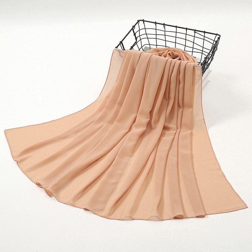 Khăn Choàng Hồi Giáo Che Phủ Đầu Chống Nắng Màu Trơn Thanh Lịch Cho Nữ