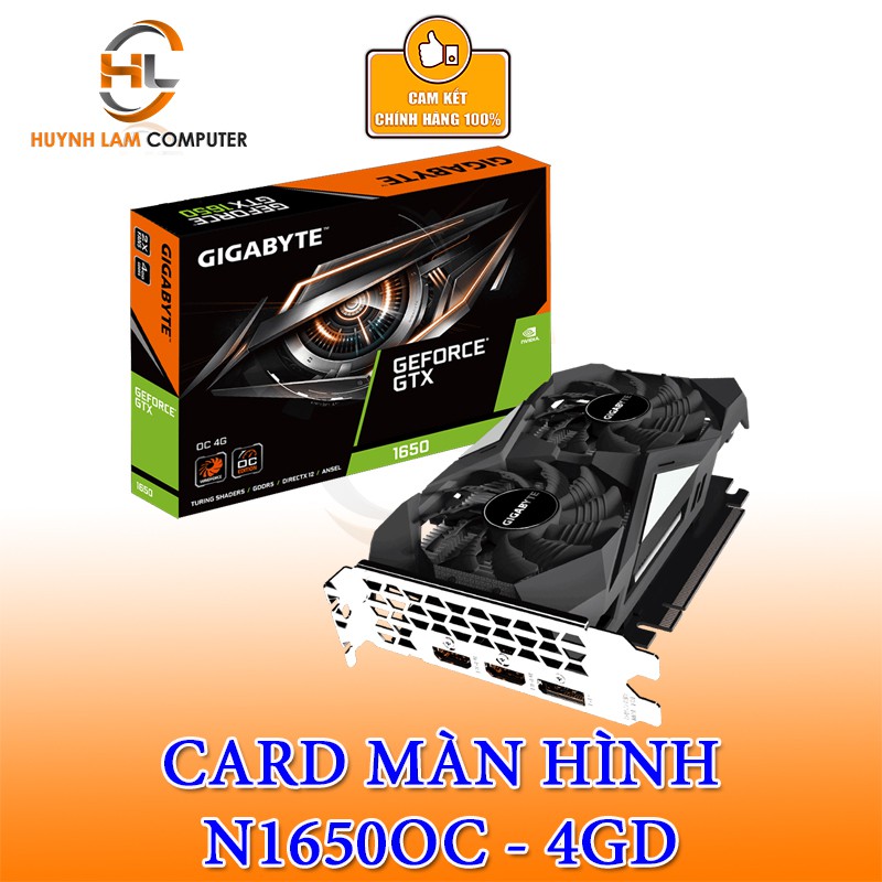 Card màn hình GIGABYTE GeForce GTX 1650 4GB GDDR5 (GVN1650OC4GD) Chính hãng