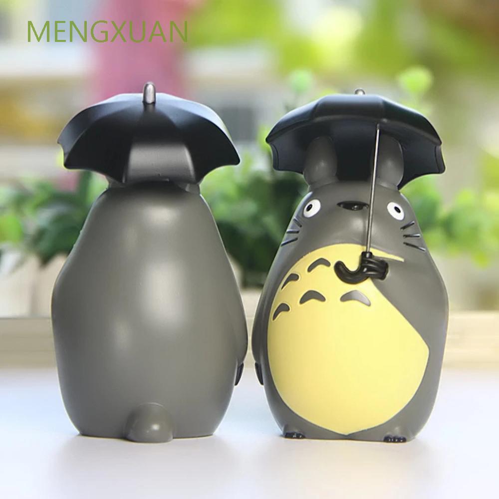 Mô hình Totoro cầm dù trang trí đáng yêu
