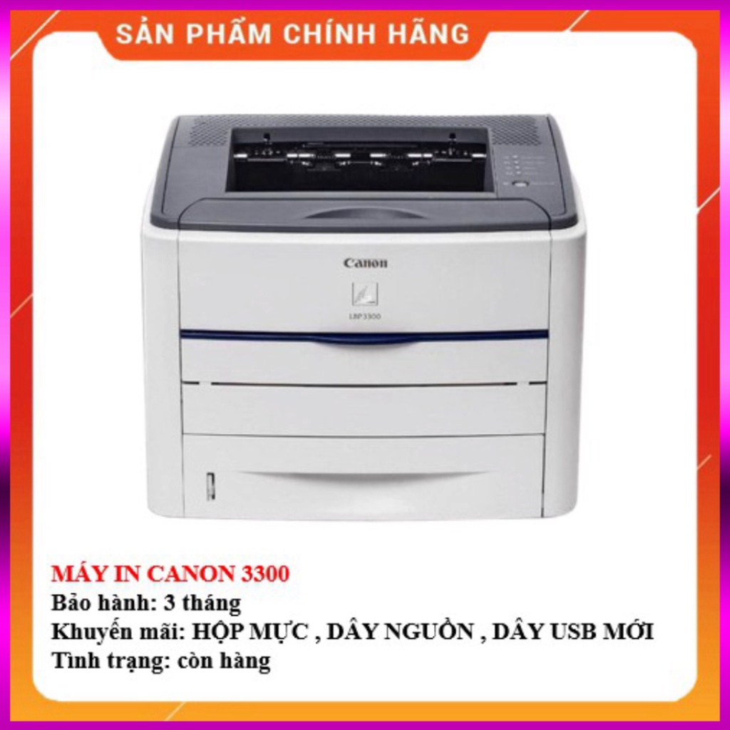 MÁY IN CANON 3300 - KÈM HỘP MỰC , DÂY NGUỒN , DÂY USB MỚI - AALO.VN | BigBuy360 - bigbuy360.vn