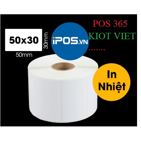 Giấy in tem trà chanh - trà sữa, Decal nhiệt 50x30 , Tem dán cốc trà sữa