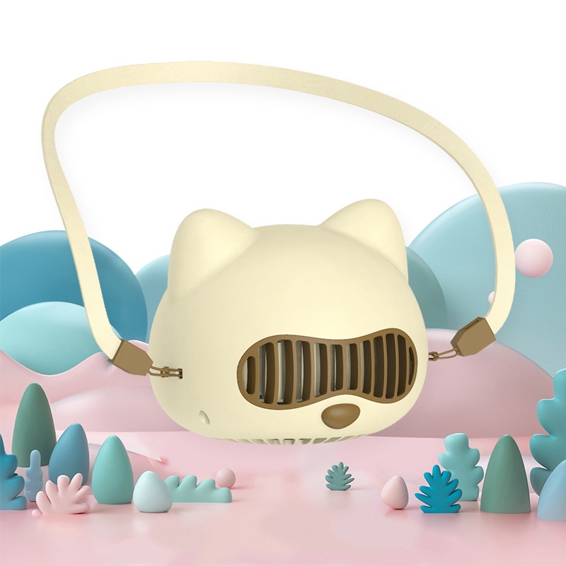 Quạt USB Mini 4000mAh 10 Tiếng Gió Mạnh Hình Bạch Tuộc Và Mèo Có Thể Sạc Lại Cho Xe Đẩy Em Bé