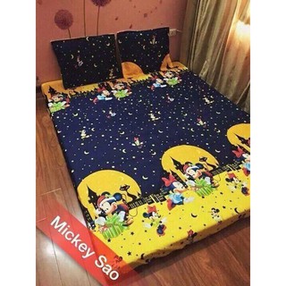 Bộ ga gối poly cotton mickey sao