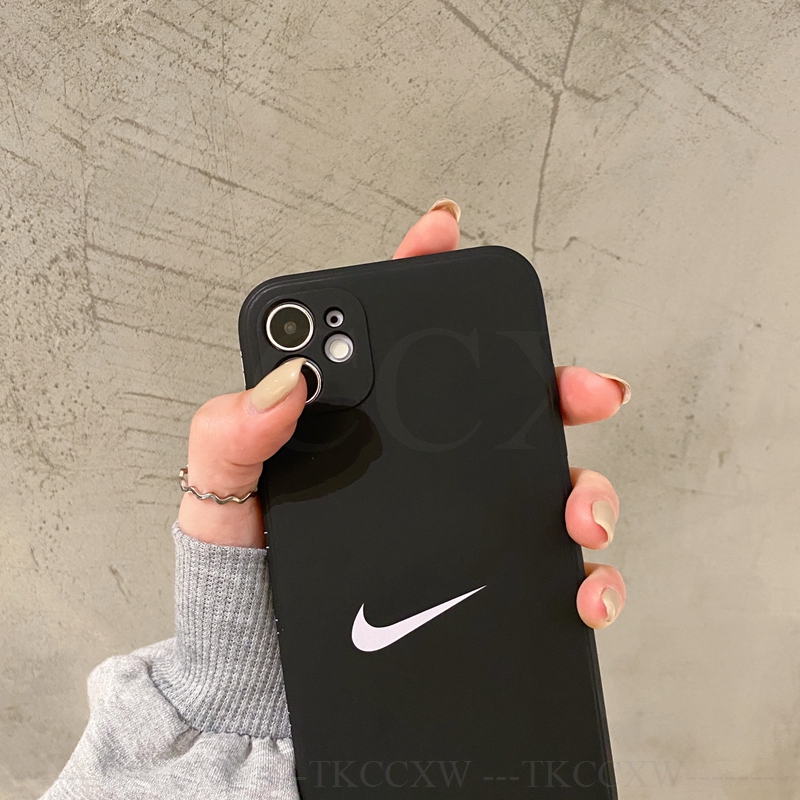 Casing Xiaomi Mi 11i 10S 11 Lite 11 Ultra Poco F3 F2 Pro Redmi K40 Pro Note 9T 7 8 Pro Phone Case Sports Brand n i k e Soft-touch New Luxury Side Printing Square Liquid Silicone Soft Cover Shell