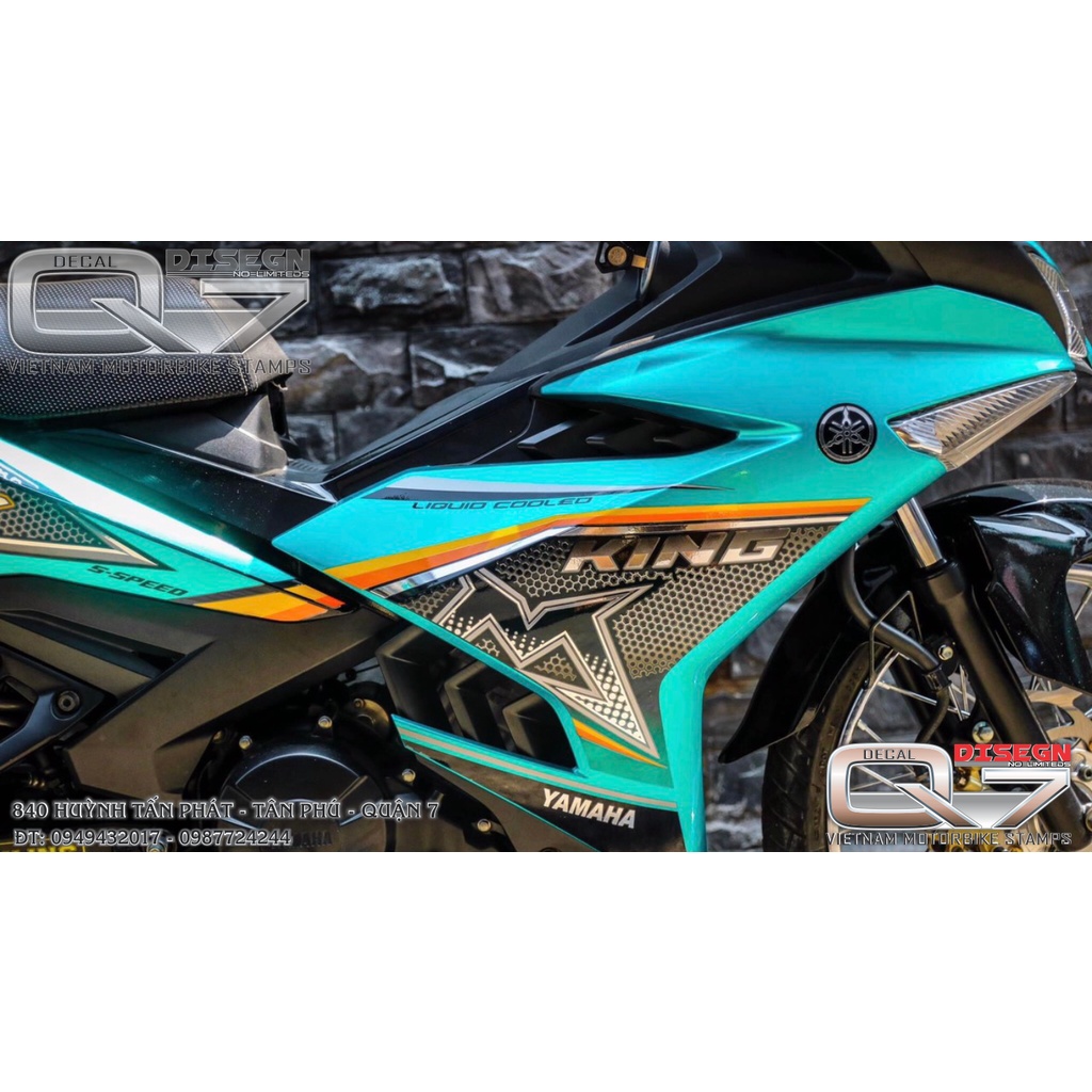 Tem Rời EXCITER 150 MX XANH ĐEN