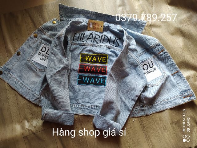 [Sỉ] Áo khoác jean nữ form lững dưới 58Kg Wave-Original-Rock hàng shop