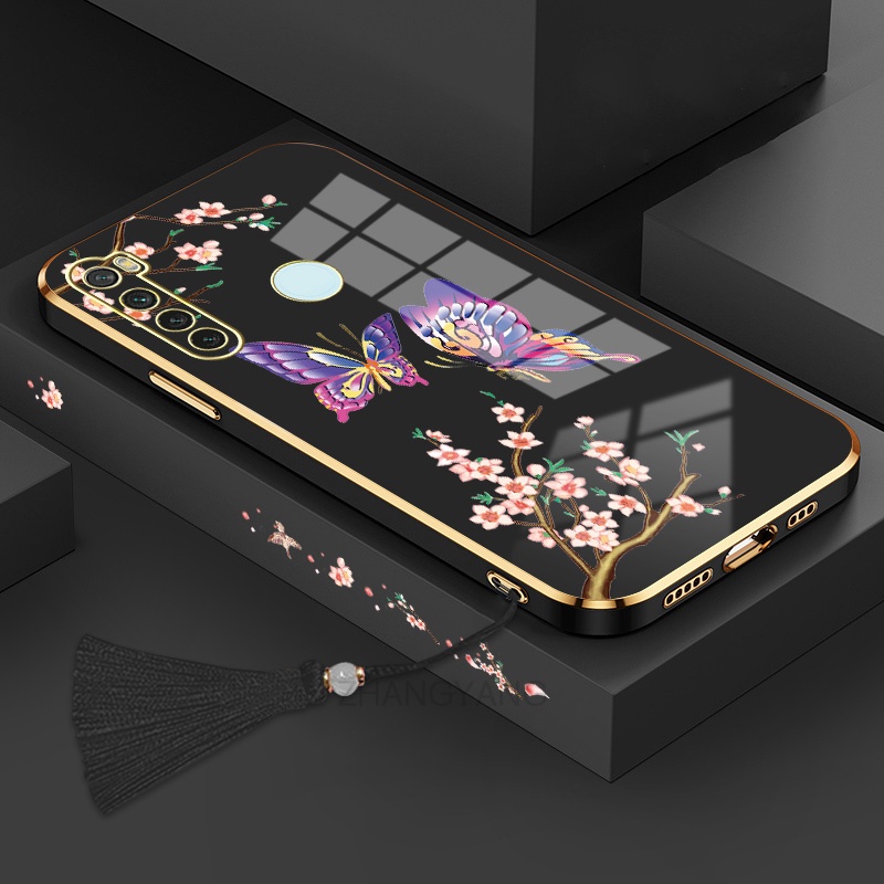 ốp lưng Realme 5 5i 5 pro 6i c3 Ốp Điện Thoại Silicon Họa Tiết Bươm Bướm Kèm Dây Đeo Cho Realme 5 5i 5 pro 6i c3
