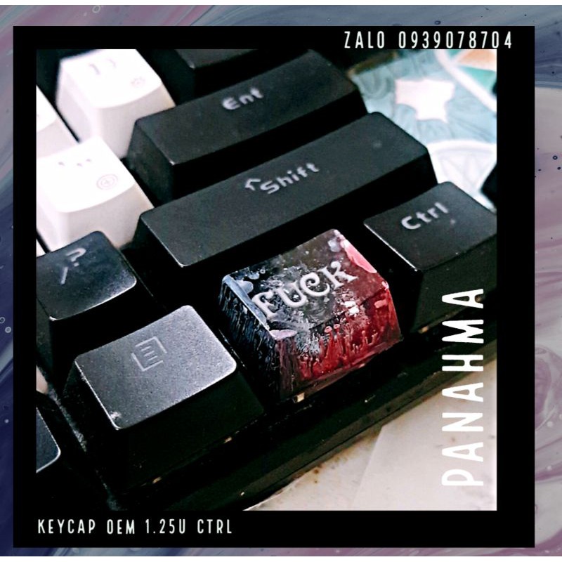 Nút Keycap OEM profile Ctrl - Keycap Nút bàn phím chữ cái 1.25u đỏ đen