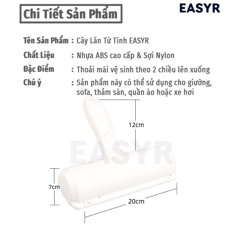 CÂY LĂN LÔNG TỪ TĨNH ĐIỆN - LẤY SẠCH LÔNG CHÓ MÈO