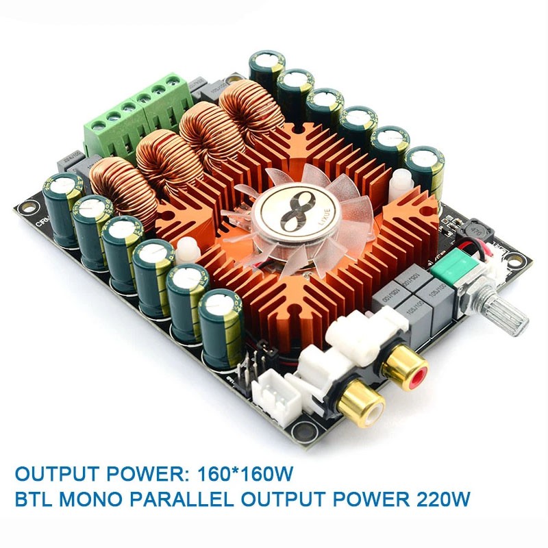 1 Bảng Mạch Khuếch Đại Âm Thanh Kỹ Thuật Số Công Suất Cao Btl220W DC 12V-36V Tda7498E 2.0 2 * 160W