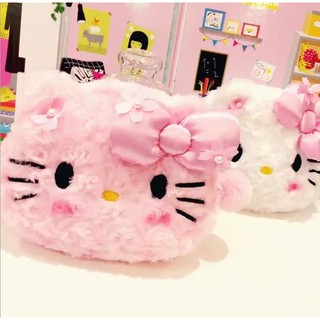 Túi Đựng Đồ Trang Điểm Cỡ Lớn In Hình HELLO Kitty/Hoa Anh Đào Xinh Xắn Tiện Dụng