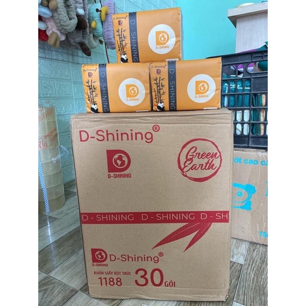 Thùng 30 gói giấy gấu trúc siêu dai D shining