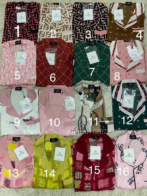 Bộ lụa satin cao cấp mặc nhà nữ chính hãng The Jume