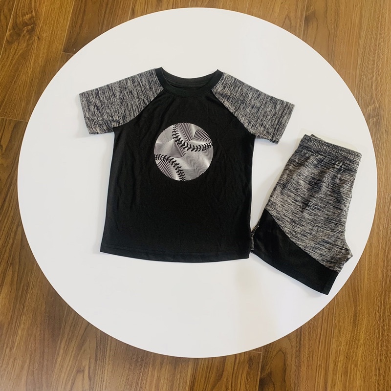 Bộ quần áo cộc tay bé trai mùa hè Jumbingbean chất liệu thun thể thao thông hơi thoáng khí