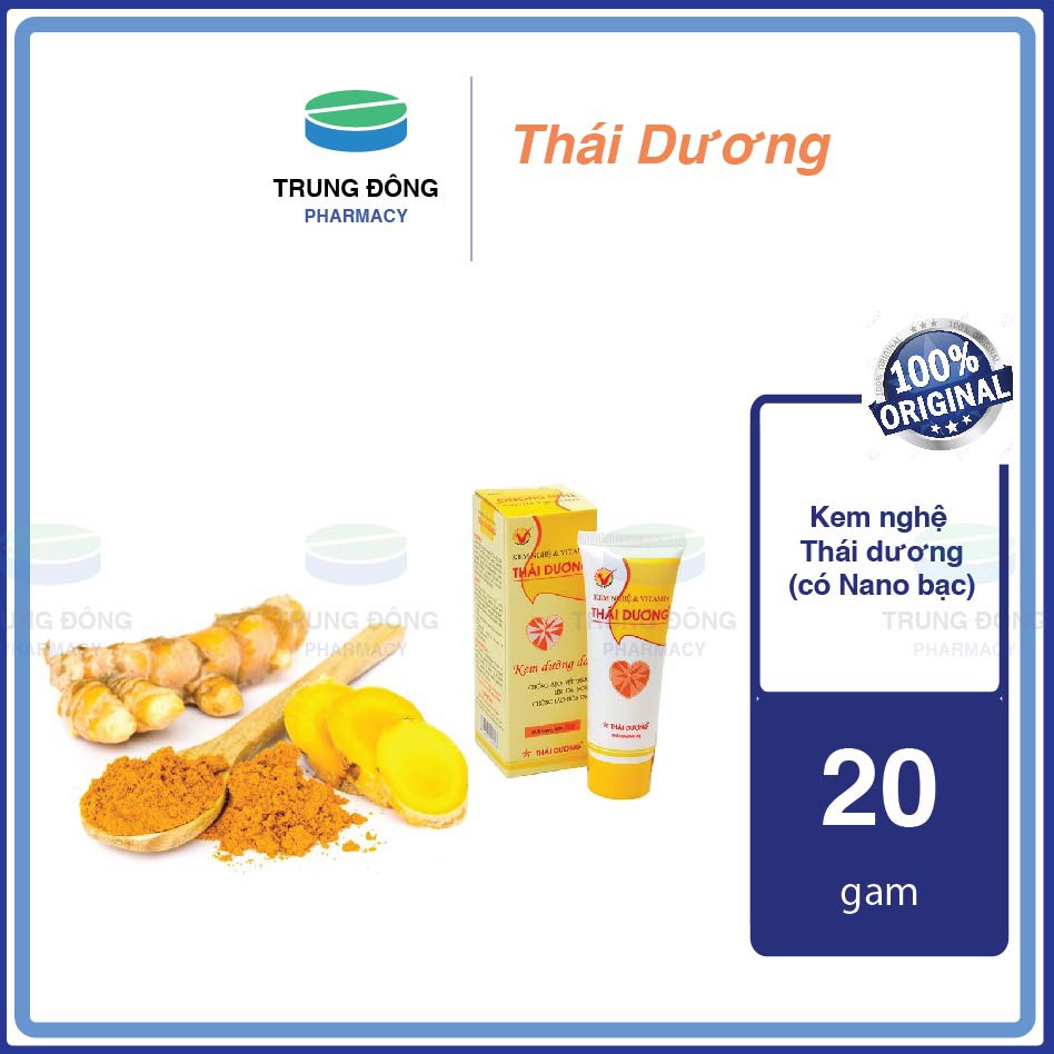 Kem nghệ Thái dương có Nano bạc - ngừa mụn, ngừa thâm nám, côn trung cắn - Trung Đông Pharmacy