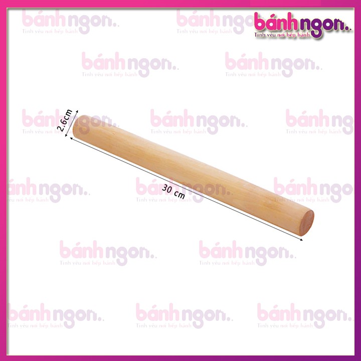 Cây Cán Bột/Cán Lăn Bột Gỗ 30cm