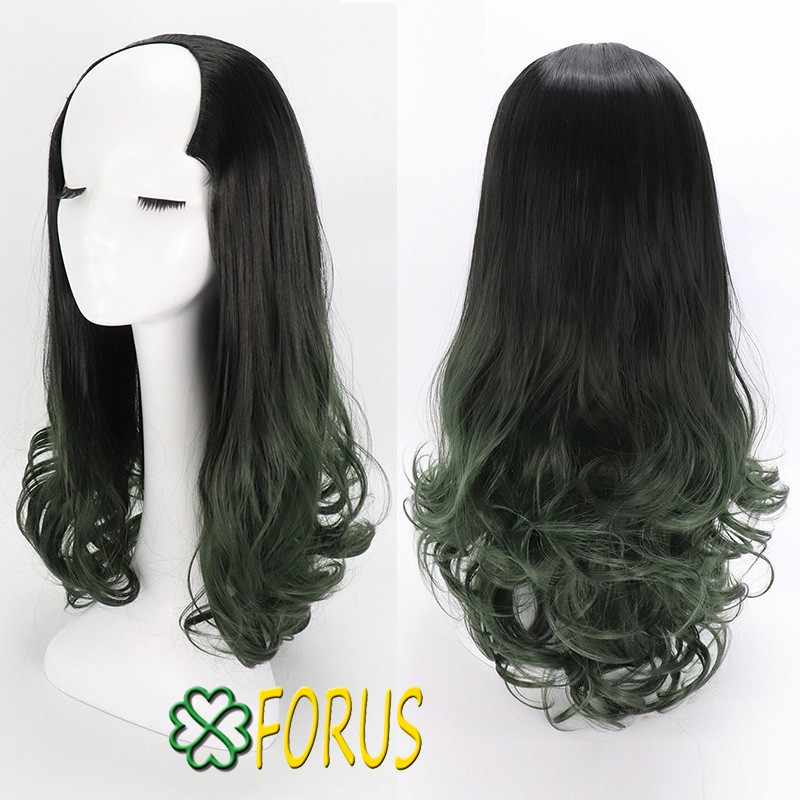 Tóc kẹp U ombre Xanh rêu KU-9123A ❤️FREESHIP❤️Sỉ 145k