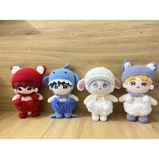 Quần áo búp bê 15/20cm len thủ công các loại (outfit doll handmade)