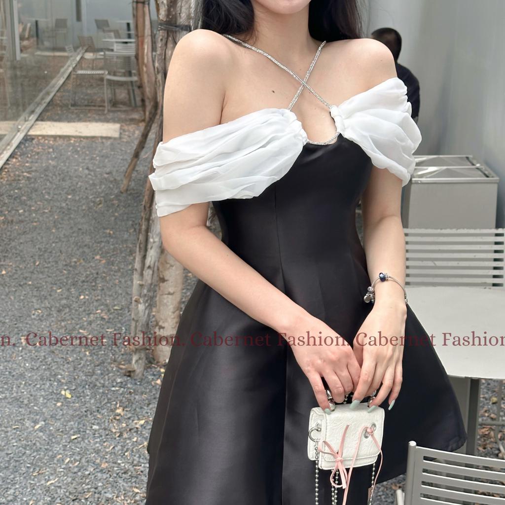 Black Cleri - Đầm Cleri chất tafta tay voan