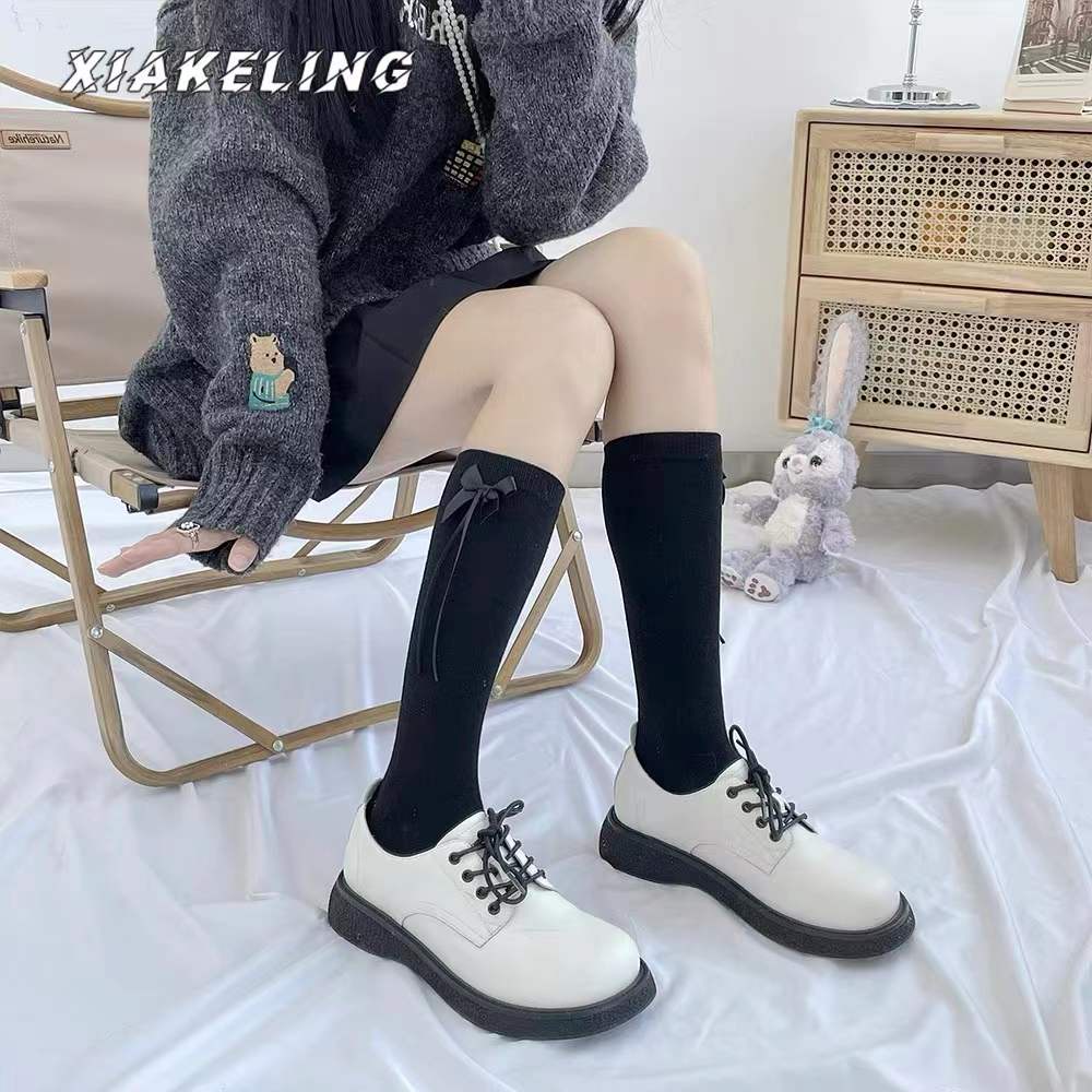 Vớ lolita phối nơ dài đến bắp chân dễ thương cho phụ nữ