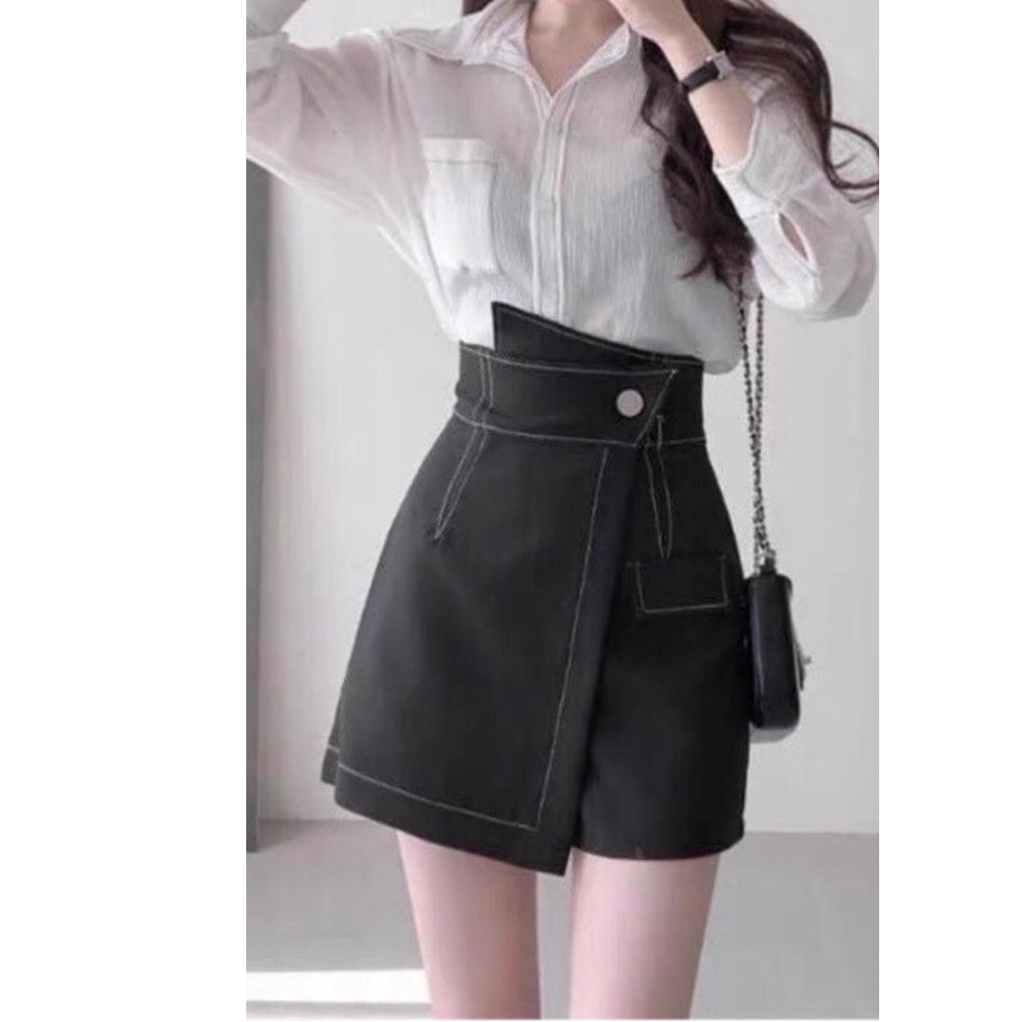 Chân váy chữ A cạp chéo xẻ tà công sở-hàng chính hãng [ SHOP HaLiKiw] cạp cao nổi chỉ phong cách châu âu | BigBuy360 - bigbuy360.vn